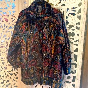 Exquisite JA Resort  vintage velvet embellished jacket - Medium